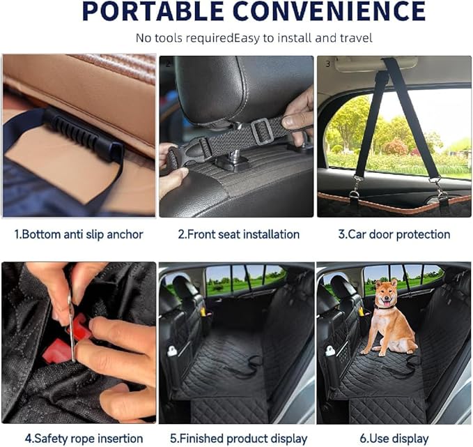 Dog Car Seat Cover for Back Seat Waterproof (SM103)