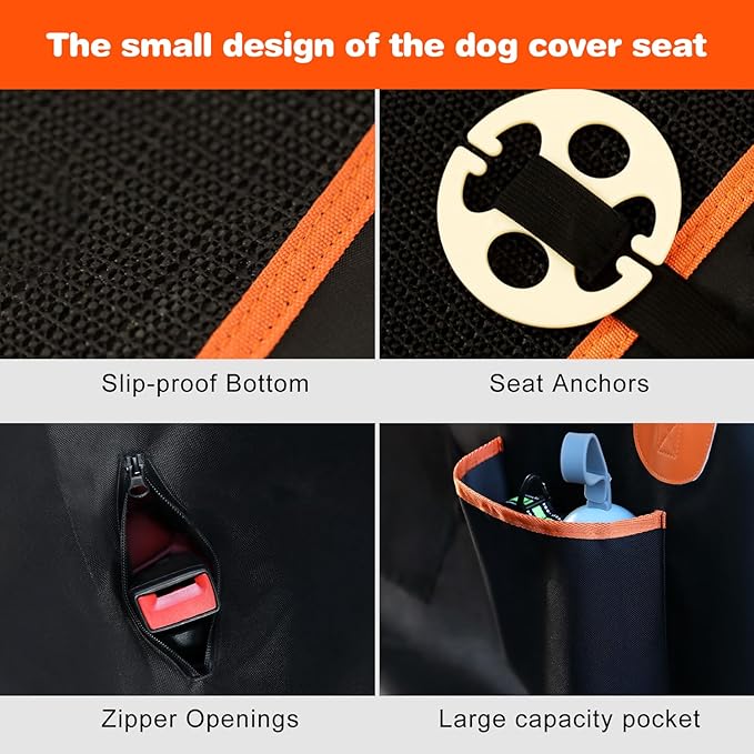 Dog Car Seat Cover with Snuffle Mat