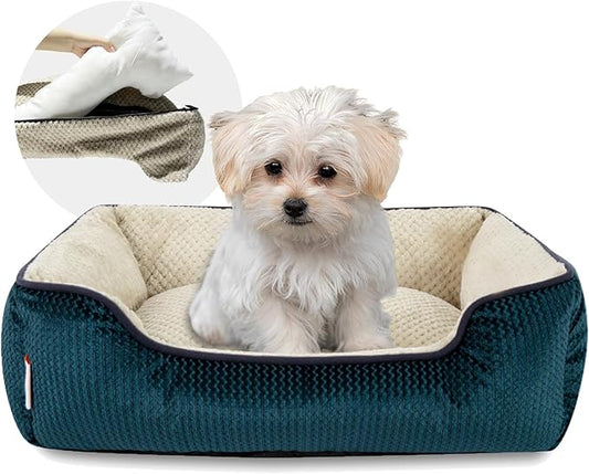 Miguel Small Dog Bed Washable Removable Cover 20 Inch