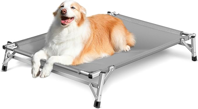 Dog Beds Large Sized Dog: Raised Elevated Cooling Cots Chew Proof Dog Bed
