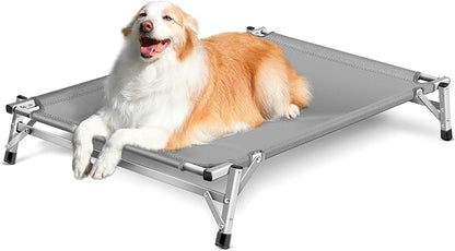 Dog Beds Large Sized Dog: Raised Elevated Cooling Cots Chew Proof Dog Bed