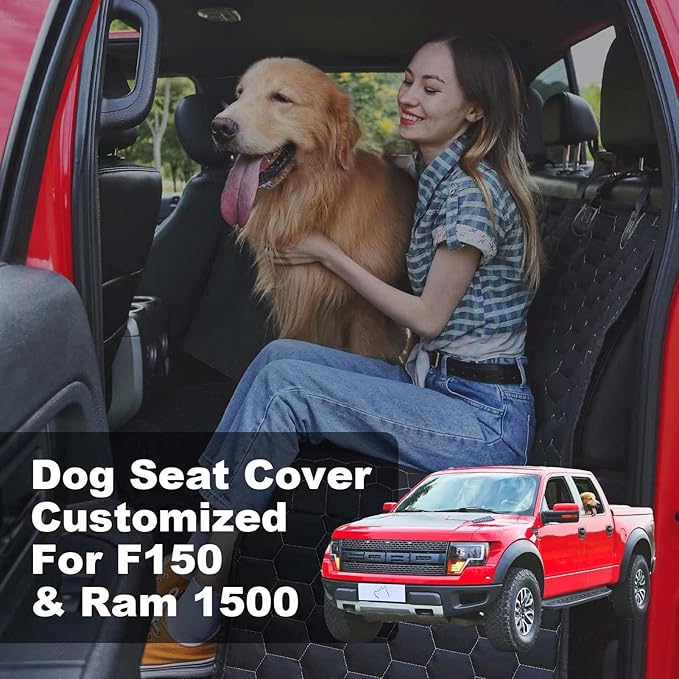 Dog Car Seat Cover for Trucks F150 Ram 1500, Waterproof