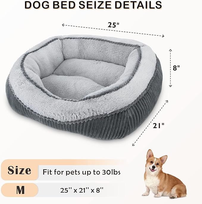 SIWA MARY Dog Beds for Small Medium Large Dogs & Cats. Washable Pet Bed