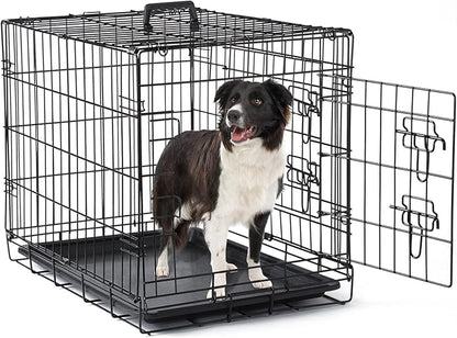 DONORO Dog Crates for Small Size Dogs Indoor Double Door Dog Kennels & Houses for Puppy and Cats (36-Inch Only
