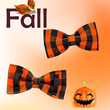 Lionheart glory Dog Collar Fall Dog Collars with Bow Tie Halloween Dog Collar Bow Female Male Pet Collar Dogs Collar Bows Duty Adjustable Dog Bow Collars for Large Dogs