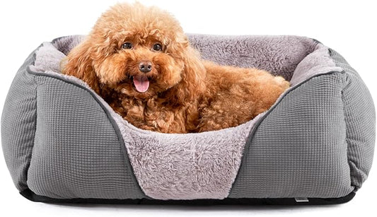 MIXJOY Washable Pet Beds for Dogs and Cats (20x19in, Grey)