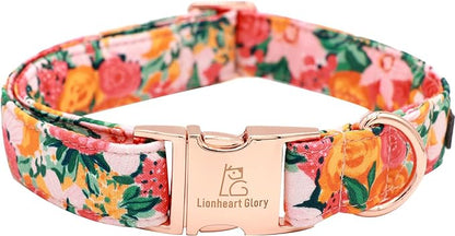 Lionheart glory Premium Floral Dog Collars Spring Dog Collar