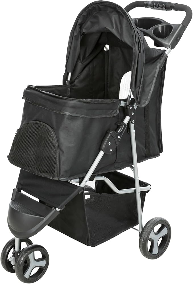 TRIXIE Foldable Pet Stroller for Cats and Dogs