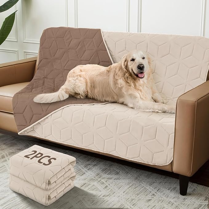 LOOBANI 2 Pack Dog Bed Blanket Waterproof Couch