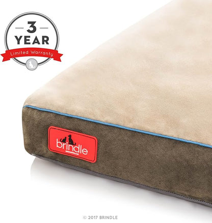 BRINDLE Khaki Shredded Memory Foam Pet Bed