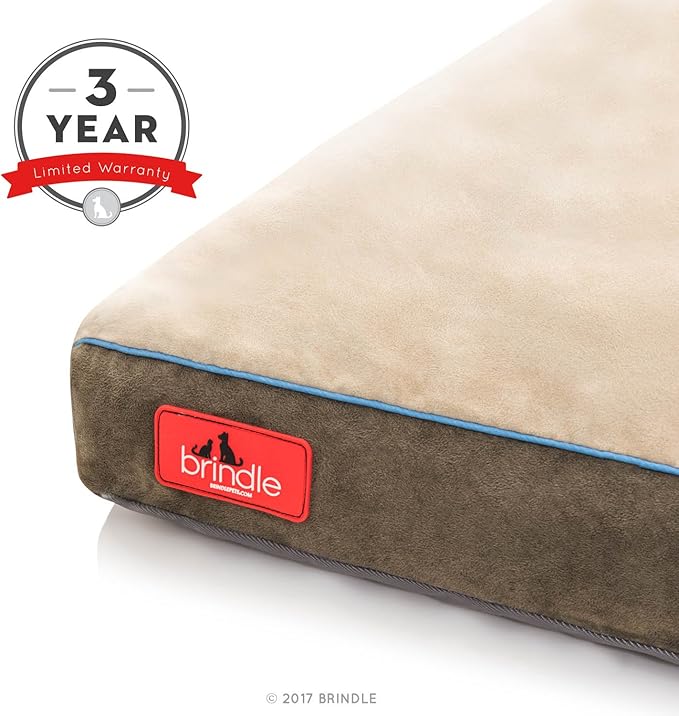 BRINDLE Khaki Shredded Memory Foam Pet Bed