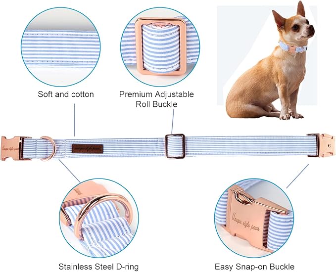 Unique style paws Dog Collar Metal Buckle Collar