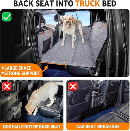 YJGF Dog Back Seat Extender for Truck F150/RAM1500/Silverado (Gray)