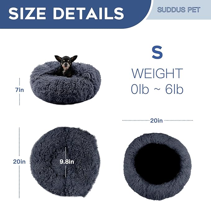 suddus Calming Dog Bed with Blanket Attached