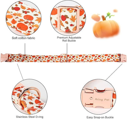 ARING PET Fall Dog Collar-Cute Halloween Dog Collar with Bow