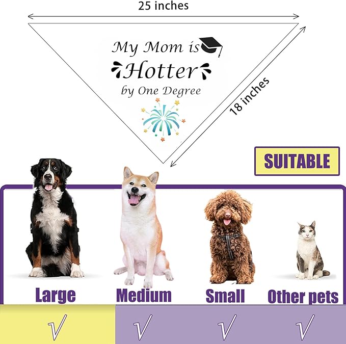 Graduation Dog Bandanas Puppy Scarf Adjustable Triangle Scarf Holiday Pet Bandana Graduation Party Supplies for Dog Lovers - Graduation Announcements 2024