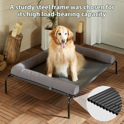 RRPETHOME Large Elevated Cooling Dog Bed