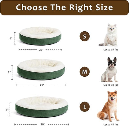 Love's cabin Round Donut Cat and Dog Cushion Bed 30in Pet