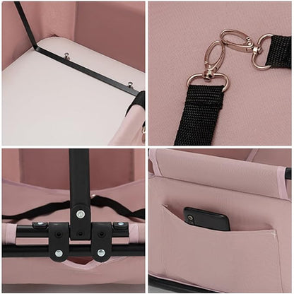 Dog Stroller 4 Wheels Folding Dog Cart Pet Stroller for Travelling Shopping Walking Playing for Small Dogs Cats 13.2lbs