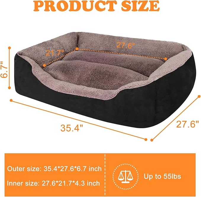 PUPPBUDD Dog Beds for Large Dogs