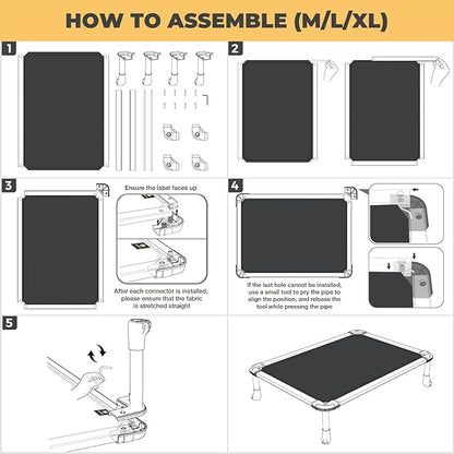 Veehoo Cooling Outdoor Elevated Dog Bed