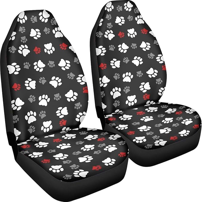 Dog Paw Print Car Seat Cover for Women Men