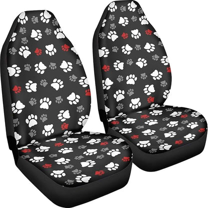 Dog Paw Print Car Seat Cover for Women Men