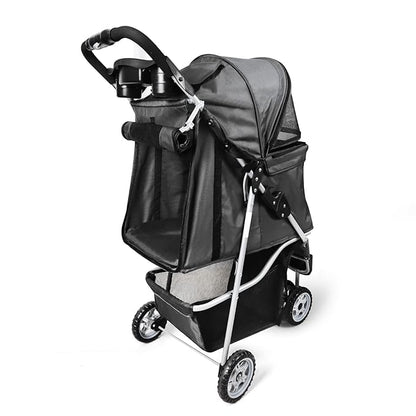 Pet Strollers for Small Medium Dogs & Cats 3-Wheel Dog