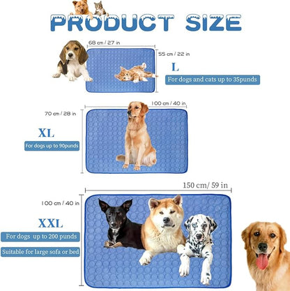 MICROCOSMOS Summer Cooling Mat & Sleeping Pad- Water Absorption Top 28" x 22")