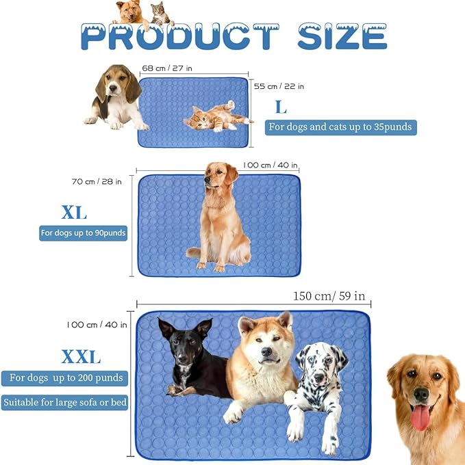 MICROCOSMOS Summer Cooling Mat & Sleeping Pad- Water Absorption Top 40" x 28")