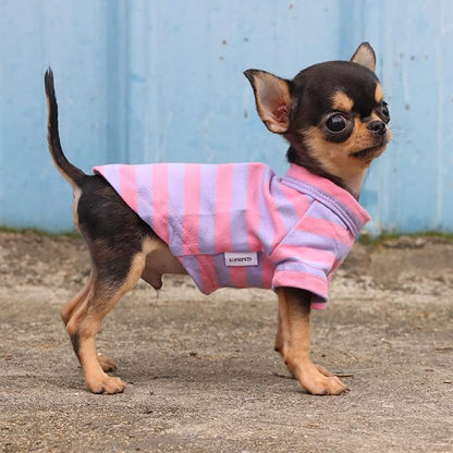 LOPHIPETS 100% Breathable Cotton Striped Dog Tee Shirt