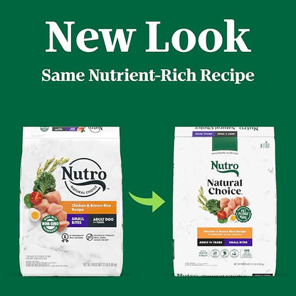 Nutro Natural Choice Small Bites Adult Dry Dog Food, Chicken and Brown Rice Recipe, 13 lbs.