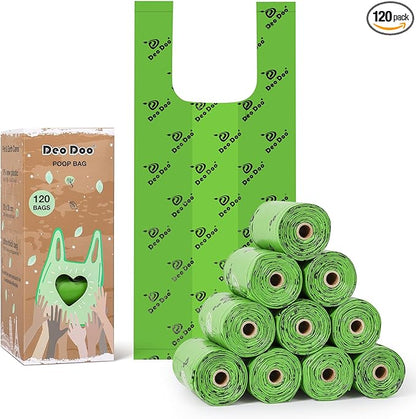 Dog Poop Bags with Handles 10 Rolls 120