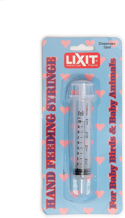 Lixit Hand Feeding Syringe for Baby Animals, 10 ml