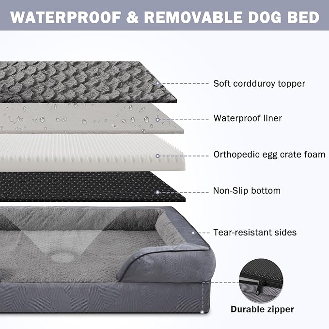 INVENHO Orthopedic Dog Bed for Medium Dogs
