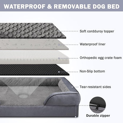 INVENHO Orthopedic Dog Bed for Large Dogs