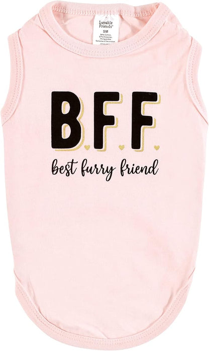 Luvable Friends Dog Pet Dog and Cats Cotton T-Shirts 2pk