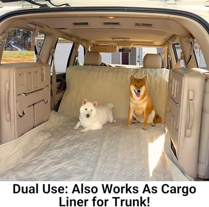 Formosa Covers Quilted and Padded Dog Pet Car Seat Cover with Comforting Fabric and Non-Slip Backing Best for Car Truck and SUV 56" Wx94