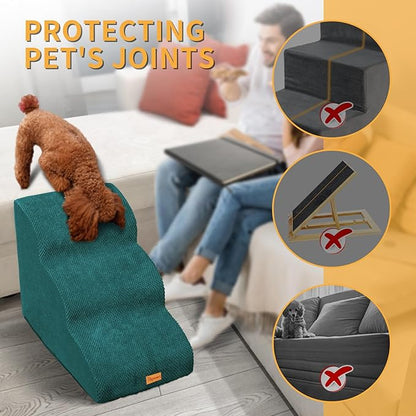 Topmart 3 Tiers Foam Dog Ramps/Steps