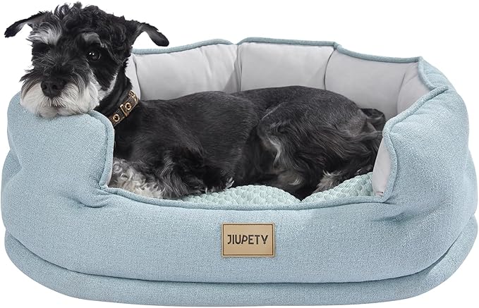 Jiupety Cooling Bed for Indoor Cats with Summer Cooling Mat L(25"×21"×9"), Green.