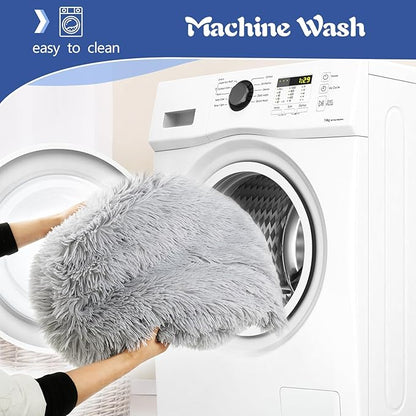 ShinHye Small Dog Bed Cat Bed Dog Bed with Blanket Plush Fluffy Hooded Dog Bed