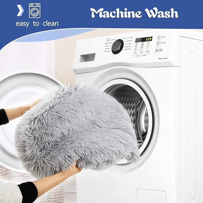 ShinHye Small Dog Bed Cat Bed Dog Bed with Blanket Plush Fluffy Hooded Dog Bed