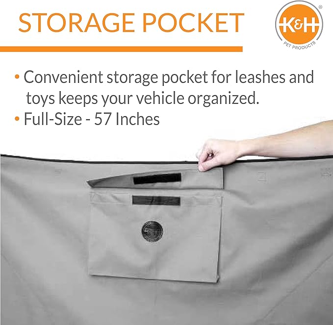 K&H Pet Products Deluxe Car Seat Saver Gray Full Size 57 Inches