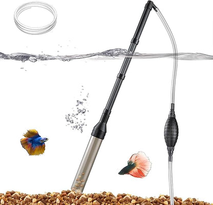 Carefree Fish Aquarium Gravel Cleaner Fish Tank 256Gph Water Changer Gravel Vacuum Adjustable Length ABS