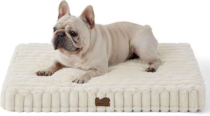 Bedsure Orthopedic Dog Bed for Medium Dogs (30x20, Cream)