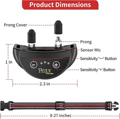 PetJoy Dog Bark Collar 5-15 lbs, 3 Pack 5 Adjustable