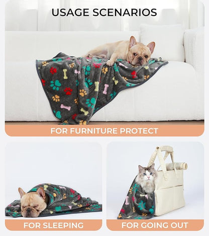 Luciphia 1 Pack 2 Pet Blankets for Dogs Cats Large(41x31 inch)