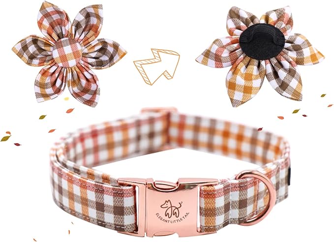 Elegant little tail Flower Dog Collar for Female or Male Dogs