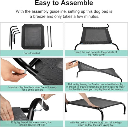 Cooling Elevated Dog Bed Cot for Medium Dogs 41 inches