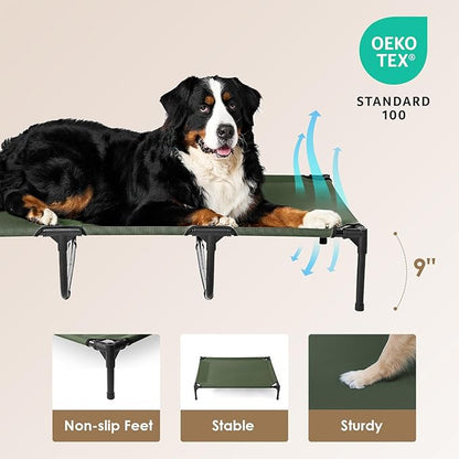 EHEYCIGA 50 Inch Elevated Dog Cot Beds for Extra Large Dogs